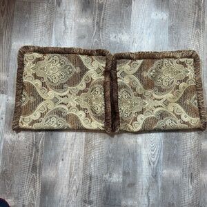 Dian Austin Couture Home Brocade 2 Pillow Shams 34"x 18"